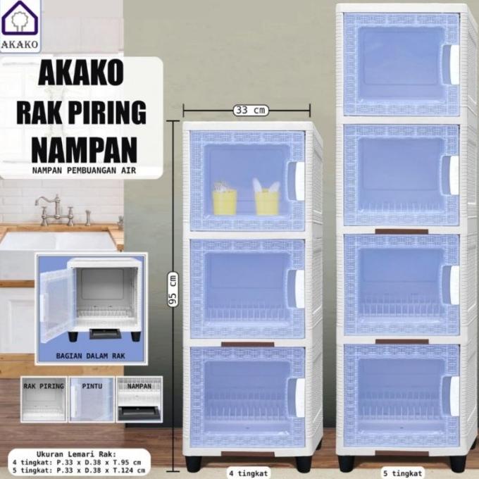 Rak Piring Mini Minimalis Wastafel Kayu Unik Tertutup Y3C3 Plastik Alu Store_Liree