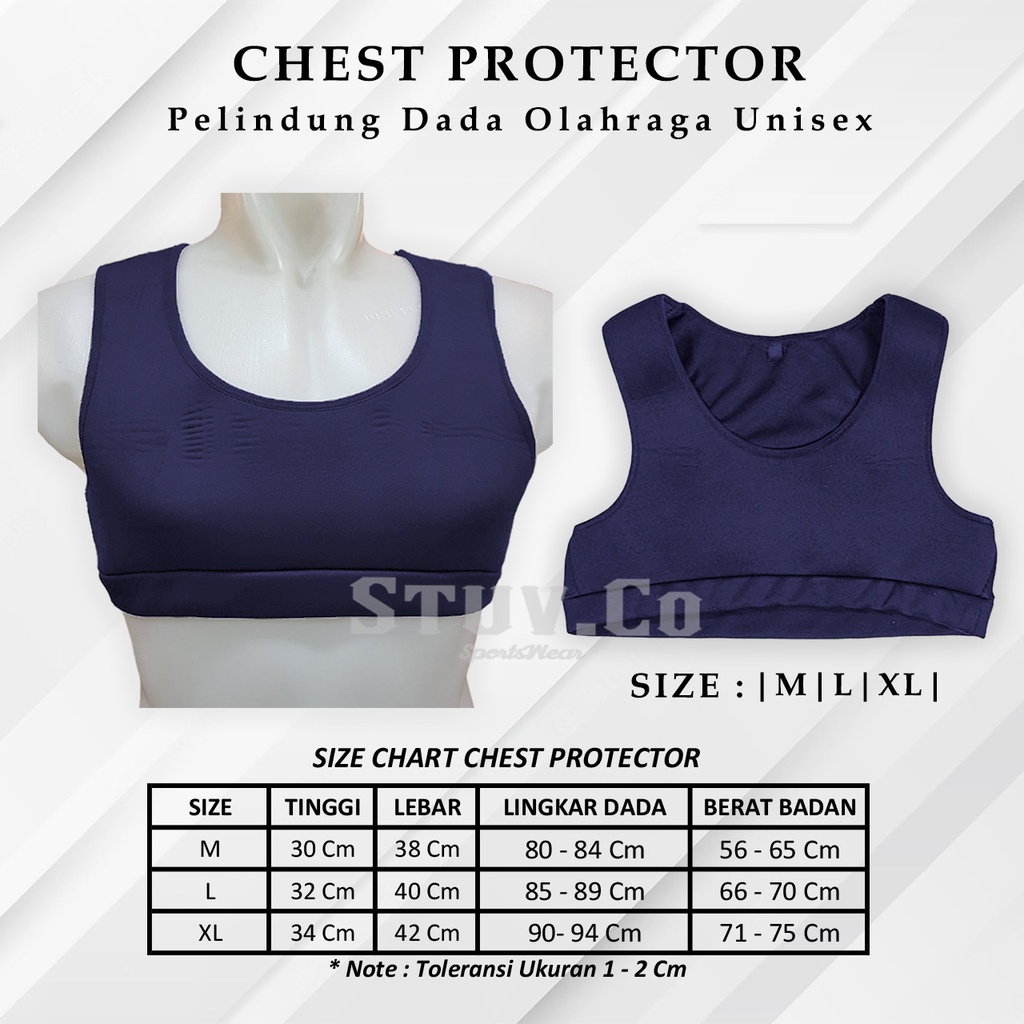 FOOTBALL VEST CHEST PROTECTOR UNISEX PELINDUNG DADA OLAHRAGA SEPAK BOLA FUTSAL VOLI BASKET