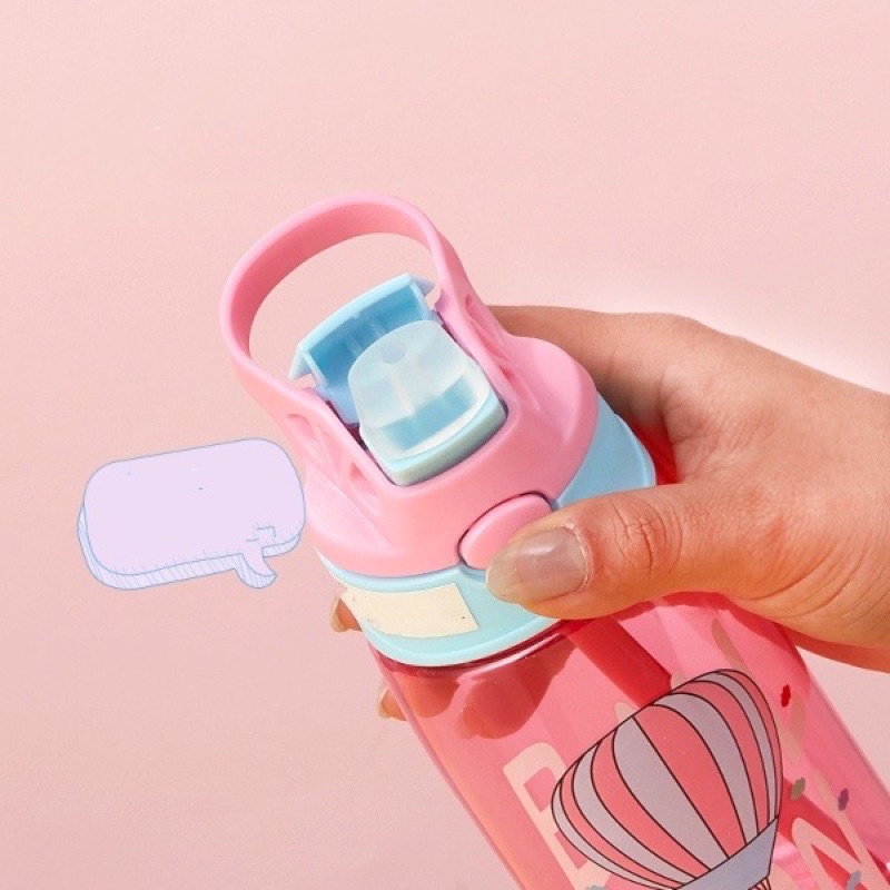 Botol Minum Anak Flip Plop Motif Karakter 480ml