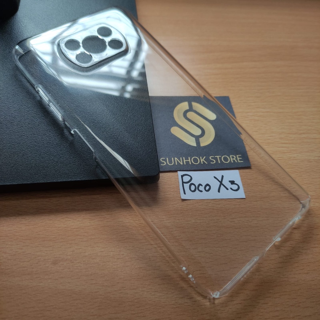 CLEAR CASE Poco X3 NFC HARDCASE ANTI KUNING