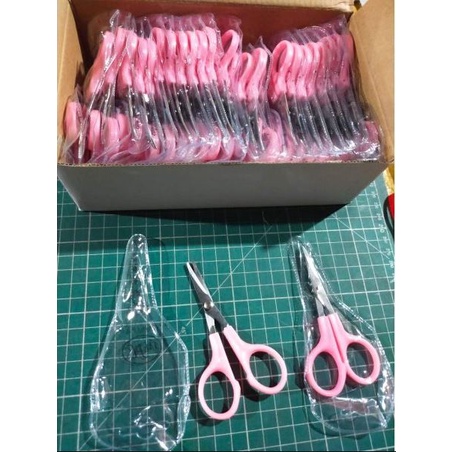 Gunting Bordir Ujung Lengkuk / Lengkung Pink WWQ 4.5 Inch = 11.43cm