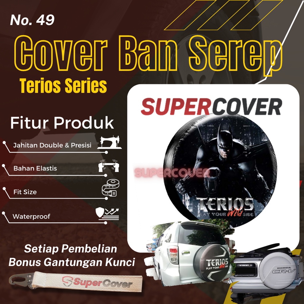 Sarung Ban Serep Daihatsu Terios Cover Ban Serep Kulit Sintetis Daihatsu Terios 49 Penutup Pelindung