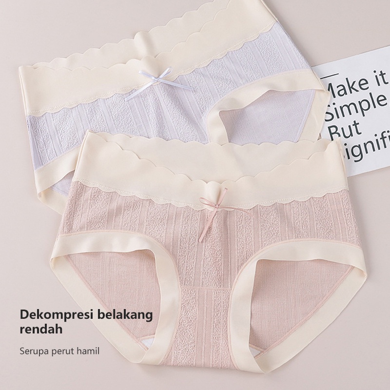 Hamil Celana Dalam Seamless Pinggang Rendah Panty Es Sutra Bumil Cd Wanita Jumbo 5629