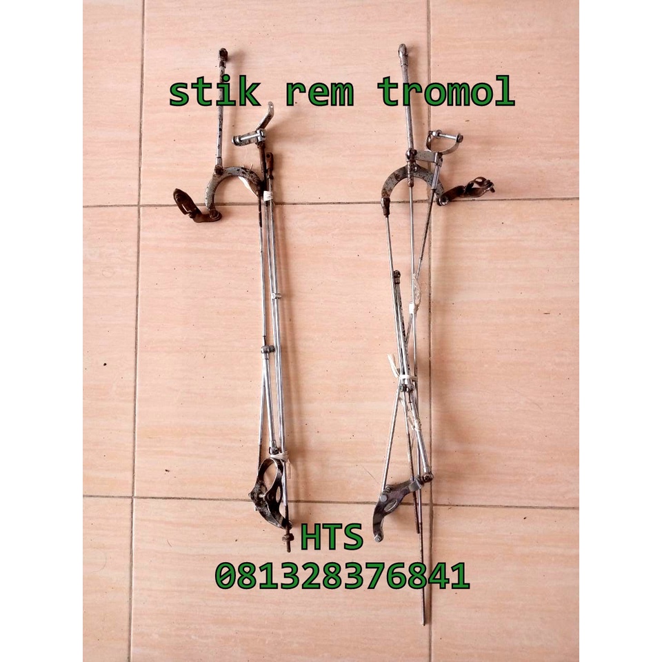 REM TROMOL SEPEDA ONTHEL - STIK REM SEPEDA ONTHEL - RANGKAIAN REM TROMOL ONTHEL DEPAN BELAKANG - AKS