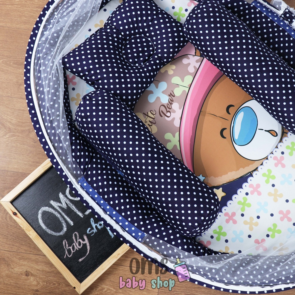 FREE TAS MIKA! Kasur Bayi Kelambu Karakter Custom By OMS Babyshop / Kasur Bayi Build In Kelambu Motif Karakter Lucu