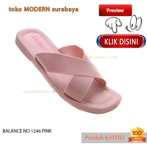 Sandal wanita casual sandal slide karet murah BALANCE NO 1246