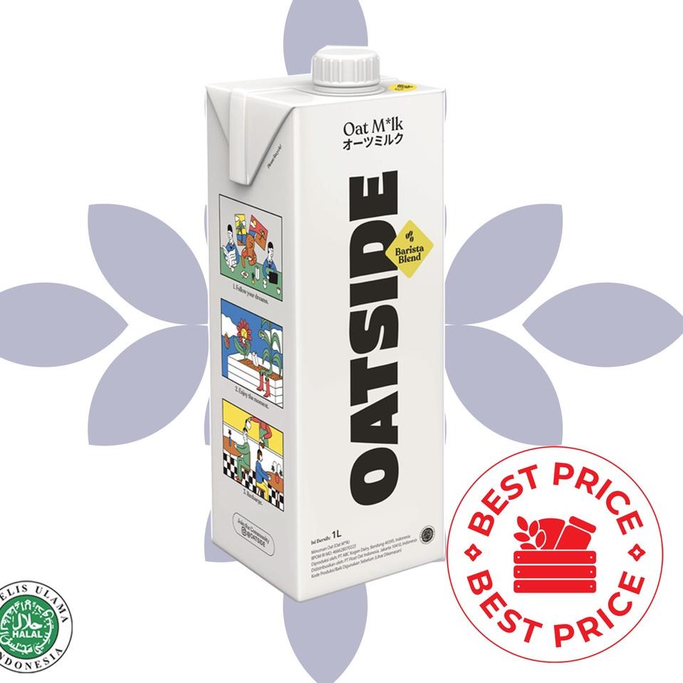 

Mau OATSIDE - OAT MILK BARISTA BLEND - 1 LITER (ORGANIK, LACTOSE & DAIRY FREE)
