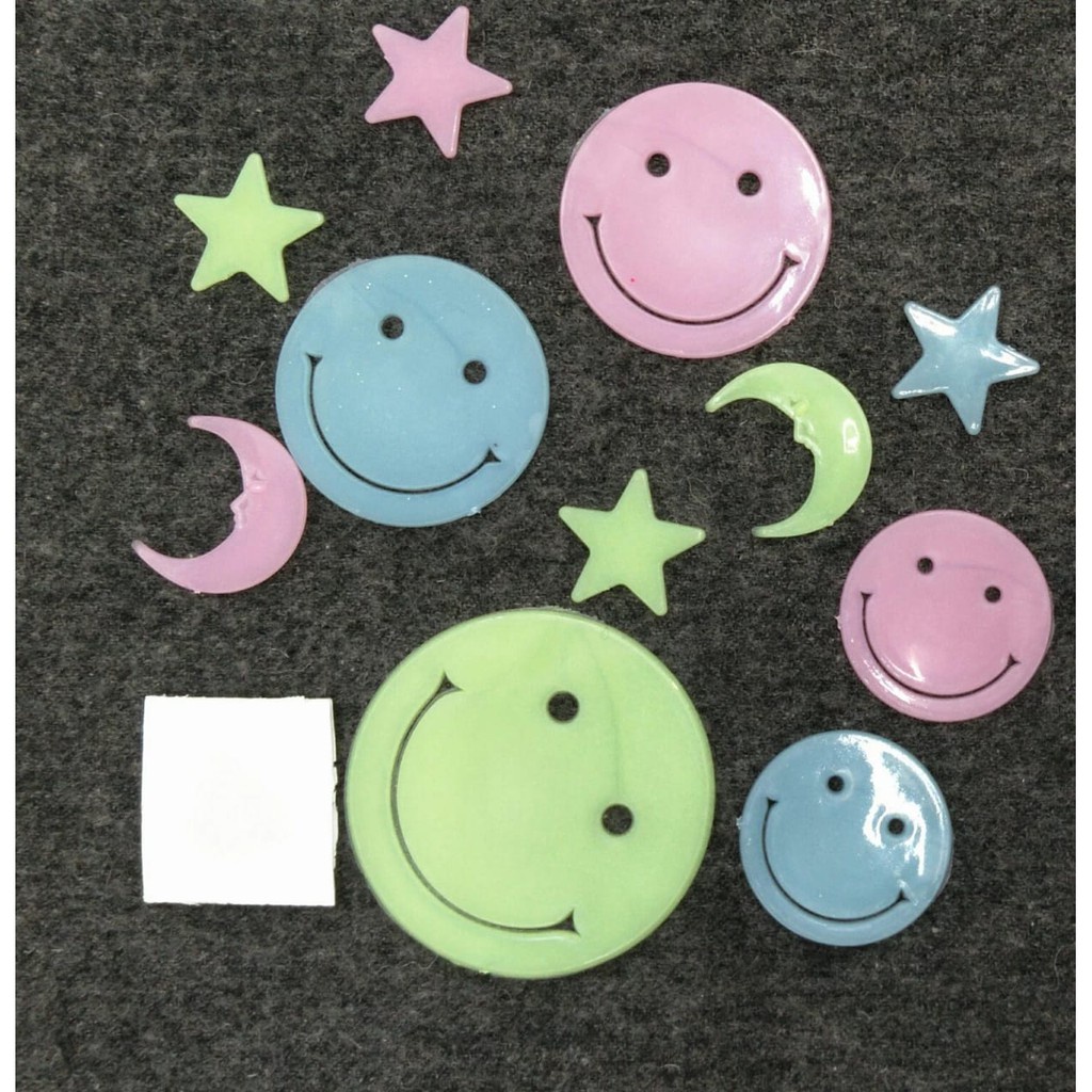 FYGALERY HL0025 Stiker Smile Glow In The Dark Stiker Smile