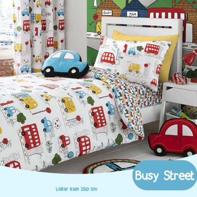 ✱ Sprei STAR motif anak laki laki cowo Mobil Cars produsen sprei STAR ANTI GESER ✲