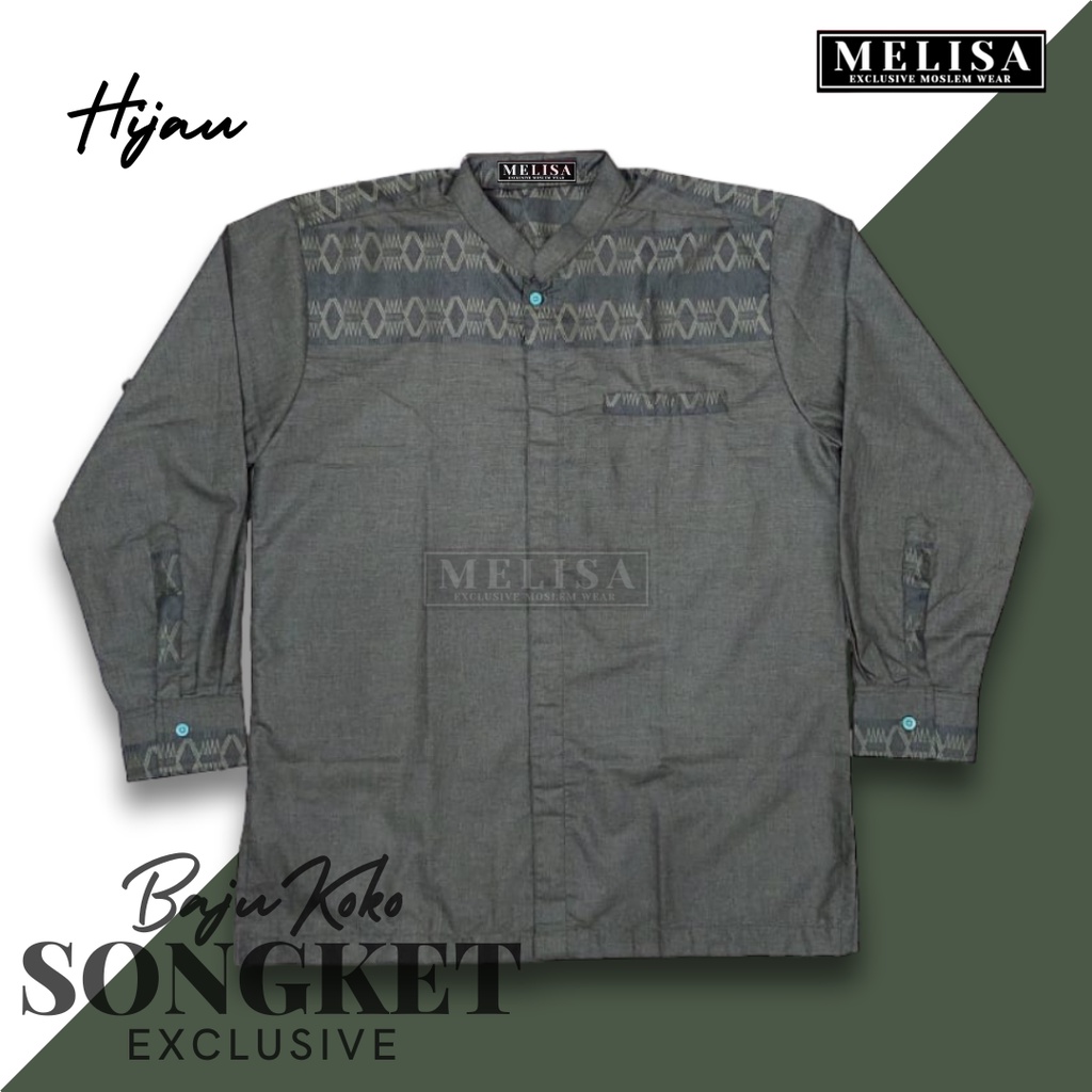Baju Koko Pria Kemko Dewasa Baju Muslim Laki Laki Lengan Panjang Manset Katun Adem M L XL