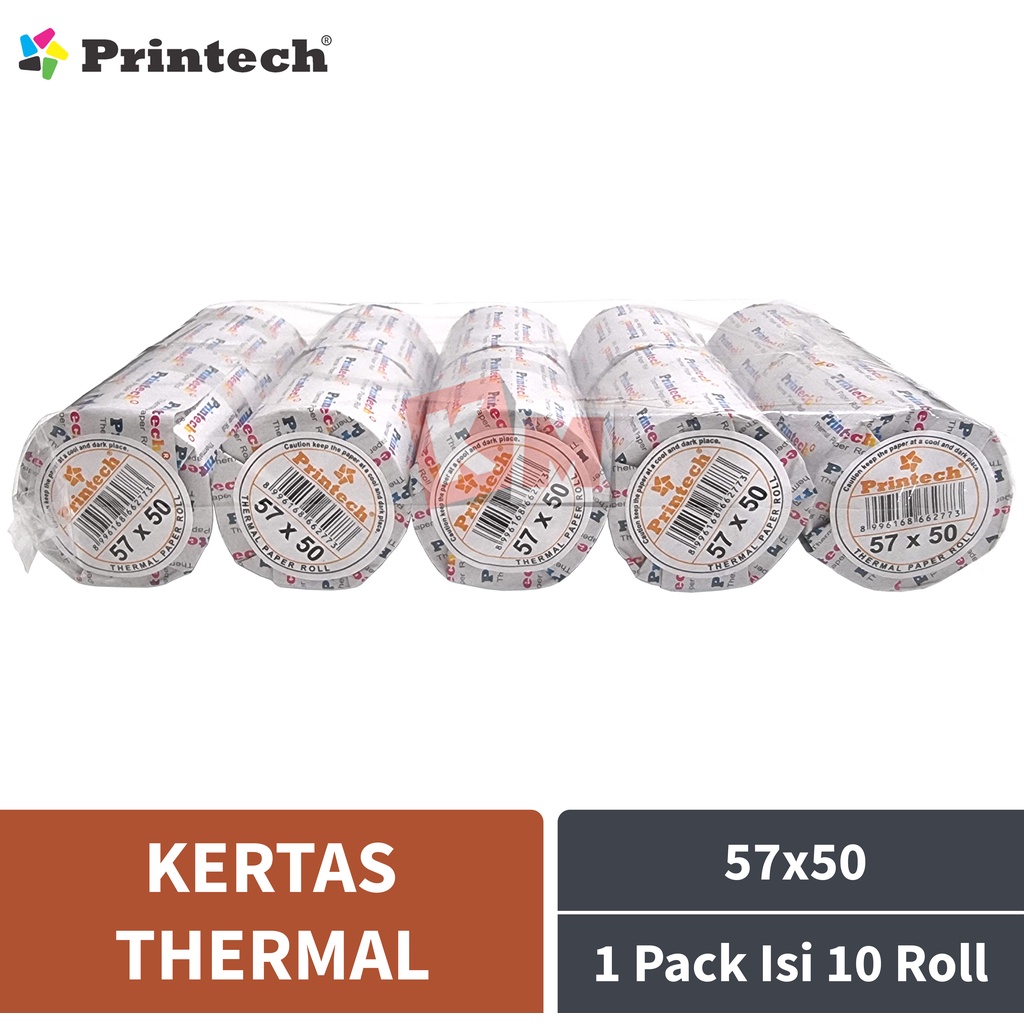 

Kertas Thermal / Register Paper Roll Printech 57 x 50 mm / 57x50 / Struk Kasir