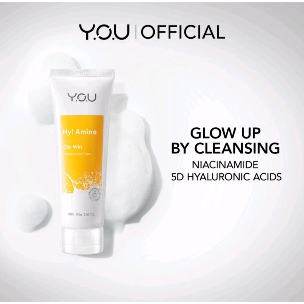 YOU HY AMINO FACIAL WASH BRIGHTENING 100gram / SABUN WAJAH Y.O.U BRIGH