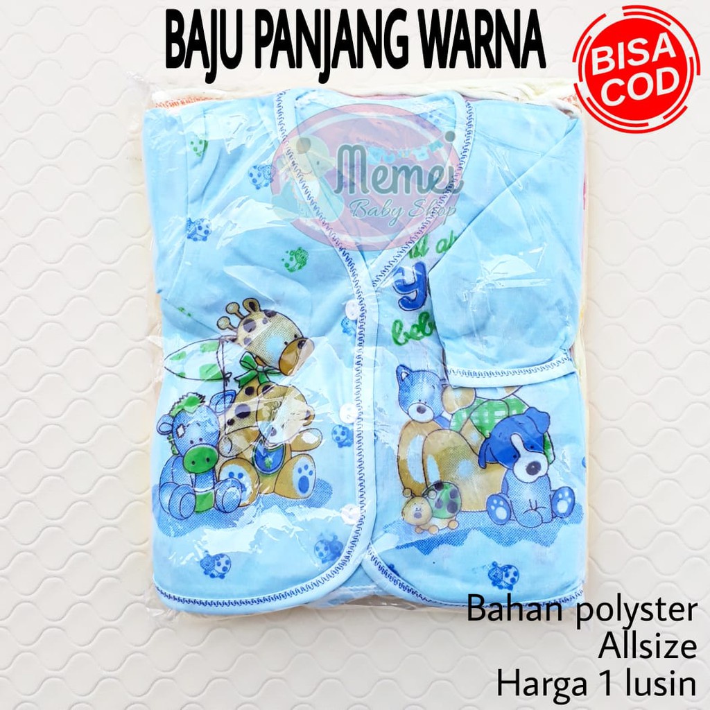 1 LUSIN (12 pcs) Baju bayi tanpa lengan WARNA harga grosir TERMURAH