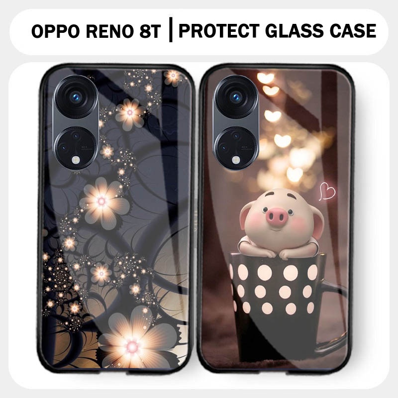 Softcase Glass Kaca Oppo Reno 8T Terbaru [M156] Casing Hp Oppo Reno 8T - Case HP Oppo Reno 8T - Peli