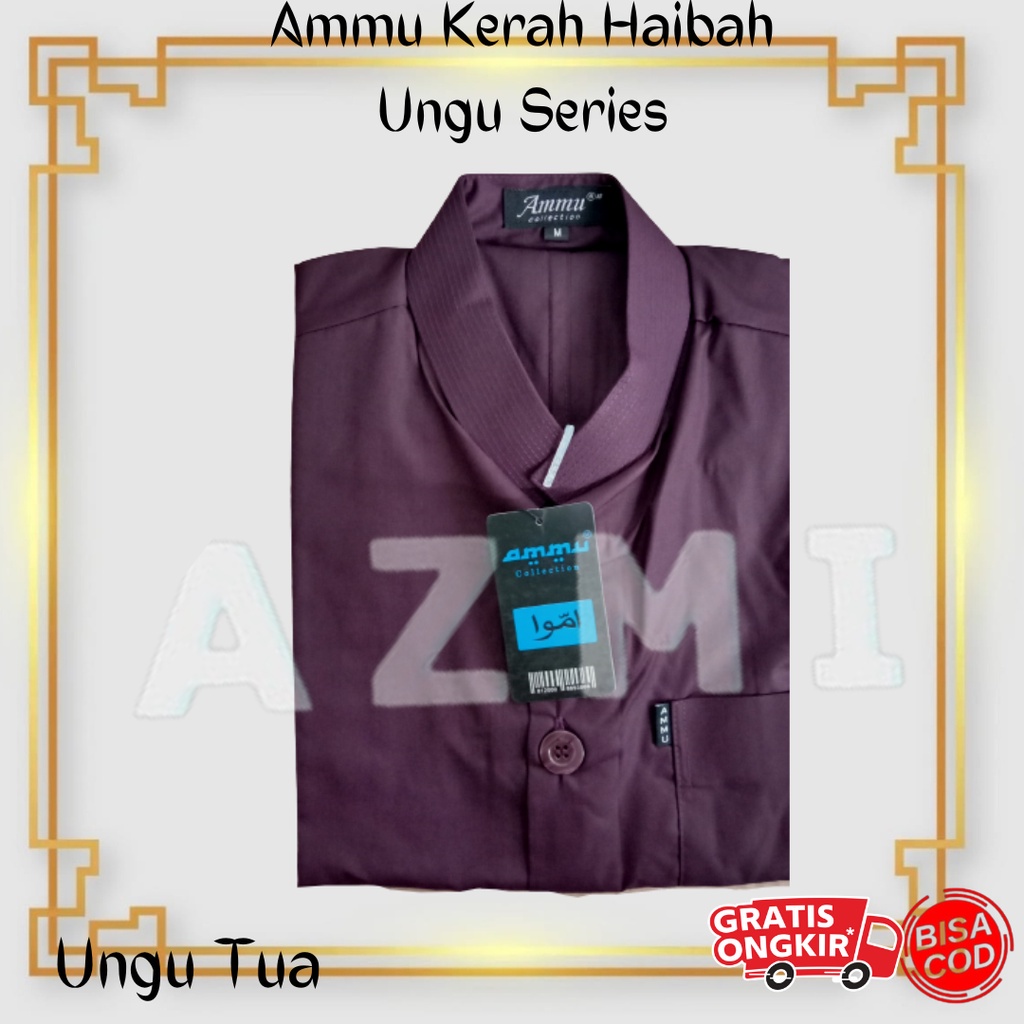 Promo Baju Koko Ammu Dewasa Original Ungu Tua Termurah 
