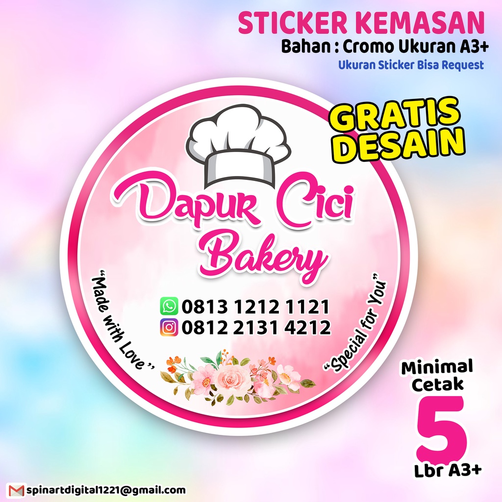 

Cetak Stiker Kemasan Produk Makanan Cromo A3 GRATIS DESAIN