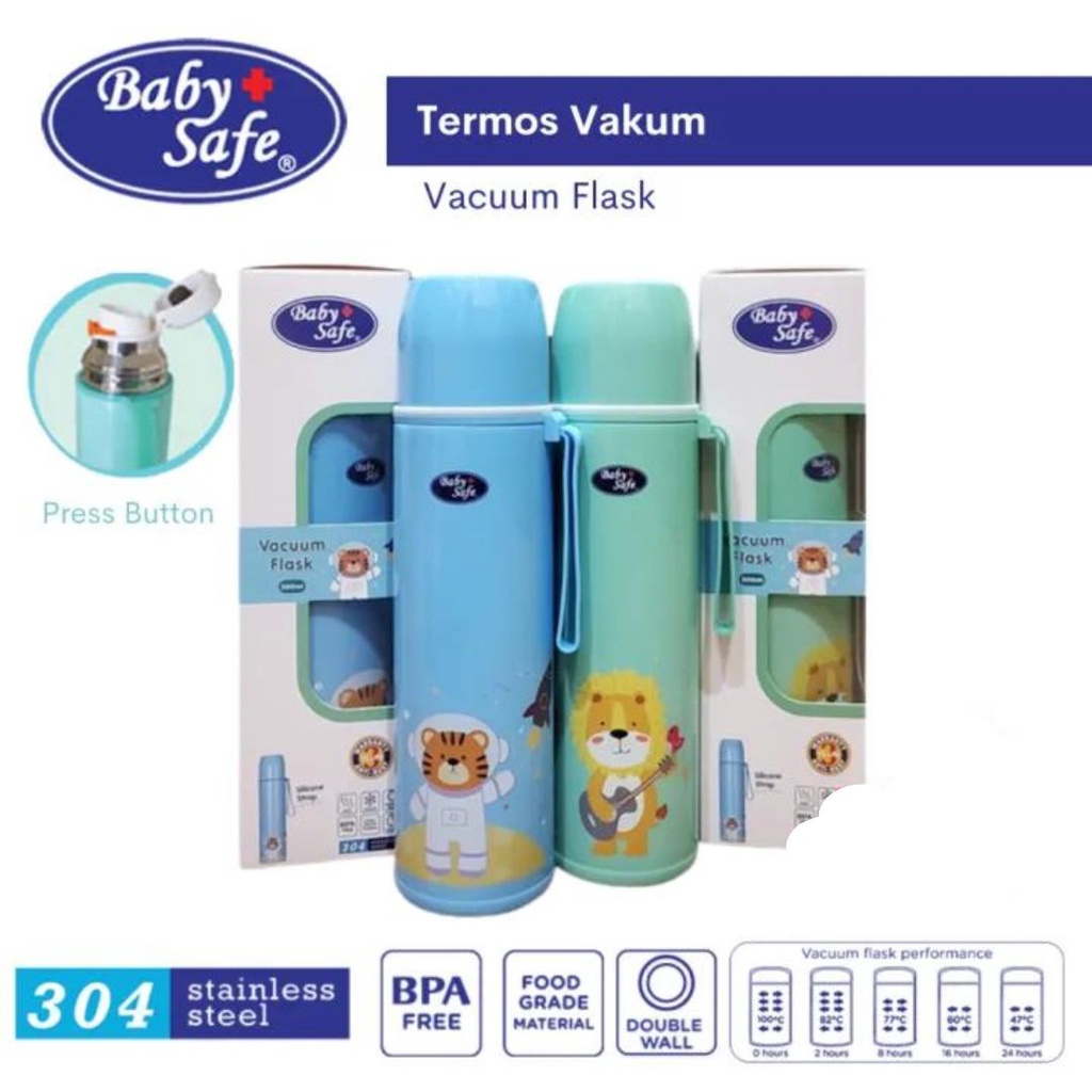 *NEW* BABY SAFE Babysafe Vacuum Flask Stainless Steel 500ml 500 ml / 350ml 350 ml - Termos Air BPOM