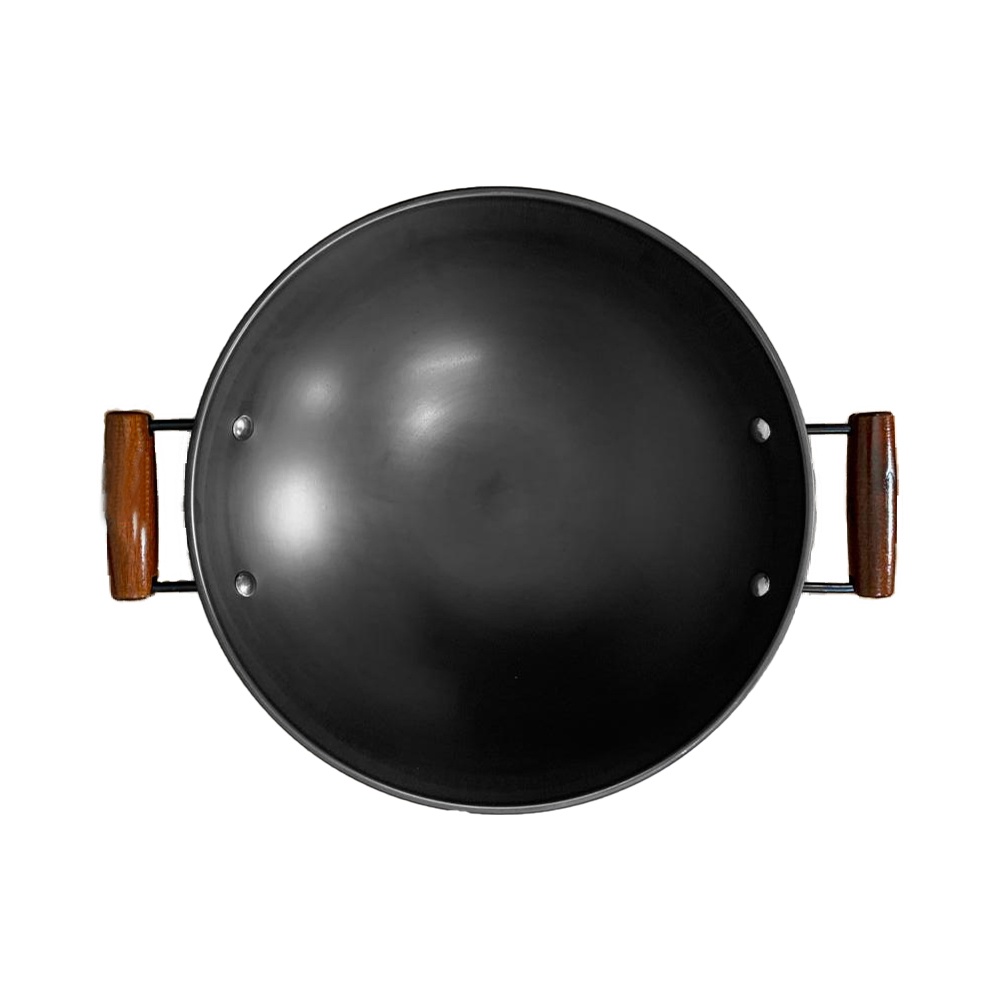 Wajan Baja Hitam 30CM Tahan Panas Panci Penggorengan Tebal Anti Lengket Kuali