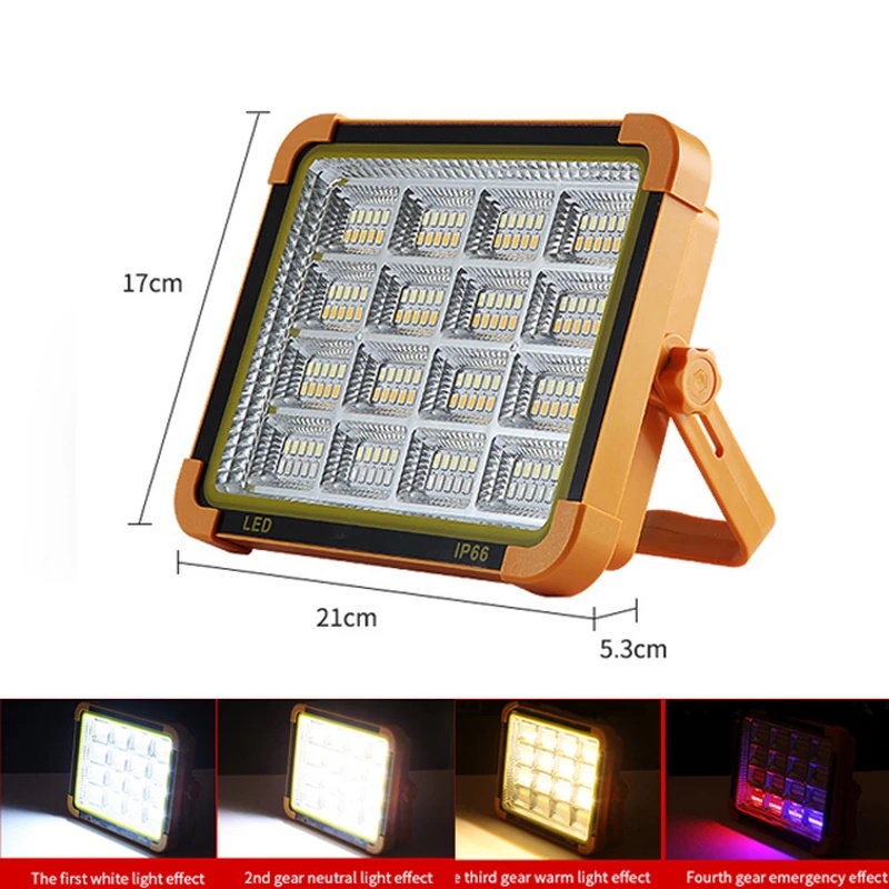 BENIH Outdoor USB Rechargeable Emergency Lampu Solar Light 12500mAH 300W LED Solar Camping Light with Magnet Waterproof Portable Tent Light 4 Modes