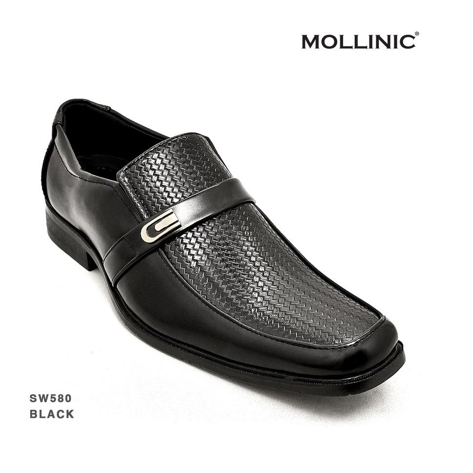 BARU SPESIAL P32 MOLLINIC SW.580 Sepatu Pantofel Kerja Pria Men Formal Shoes BLACK ☀