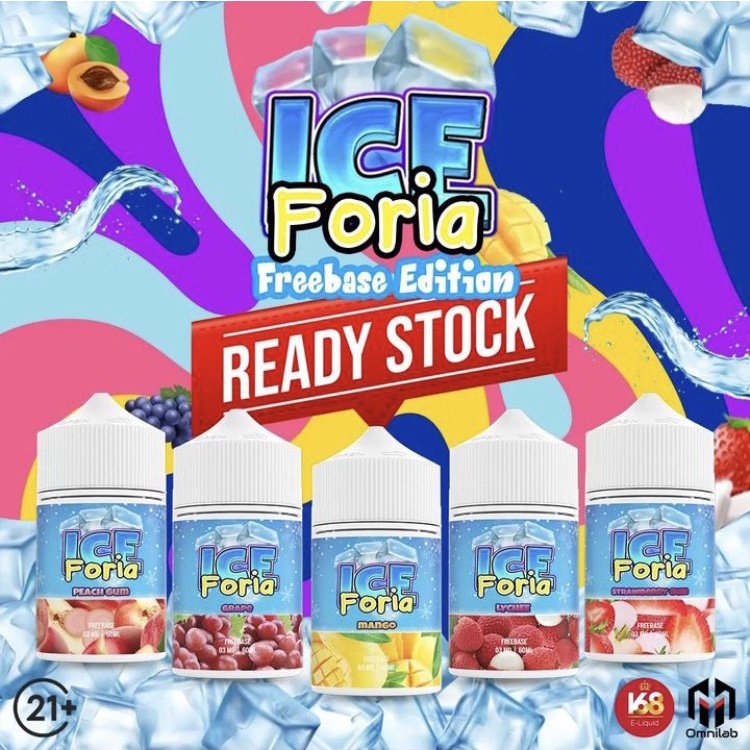 Liquid Vape Ice Foria Strawberry 3MG 60ML By 168 E-Liquid x Omnilab