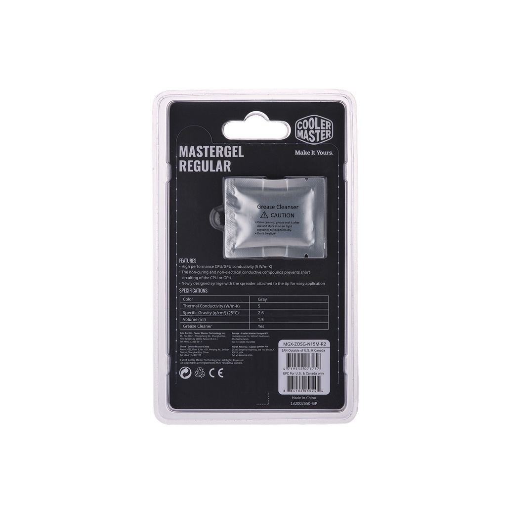 Cooler Master MasterGel Regular 1,5ml Thermal Pasta Processor