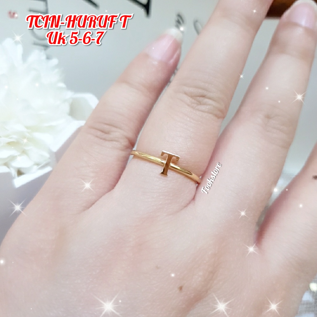 CINCIN HURUF TITANIUM/ANTI KARAT/ANTI ALERGI TERLARIS