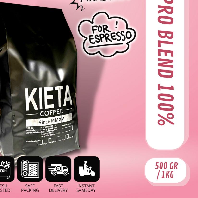 

✰ Biji Kopi 1kg Espresso Blend Arabika 100% ➱