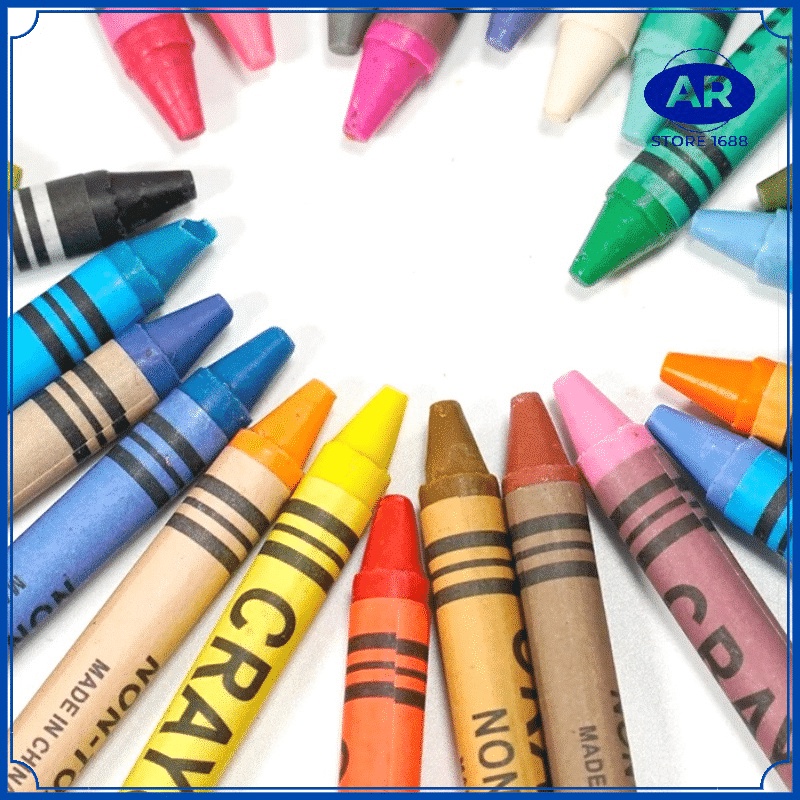 AR CRAYONS SET 24 COLOR / ART SET / PENSIL KRAYON ANAK SEKOLAH 24 WARNA