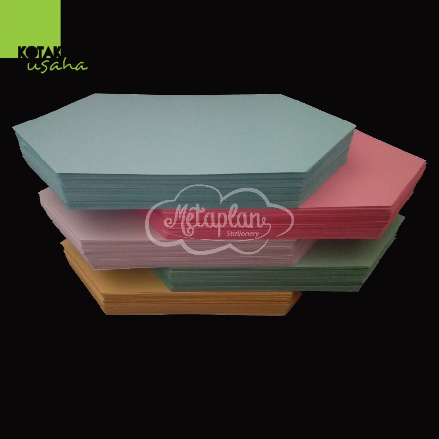 

Kartu Metaplan Bentuk Hexagonal (250 lembar 5 warna)