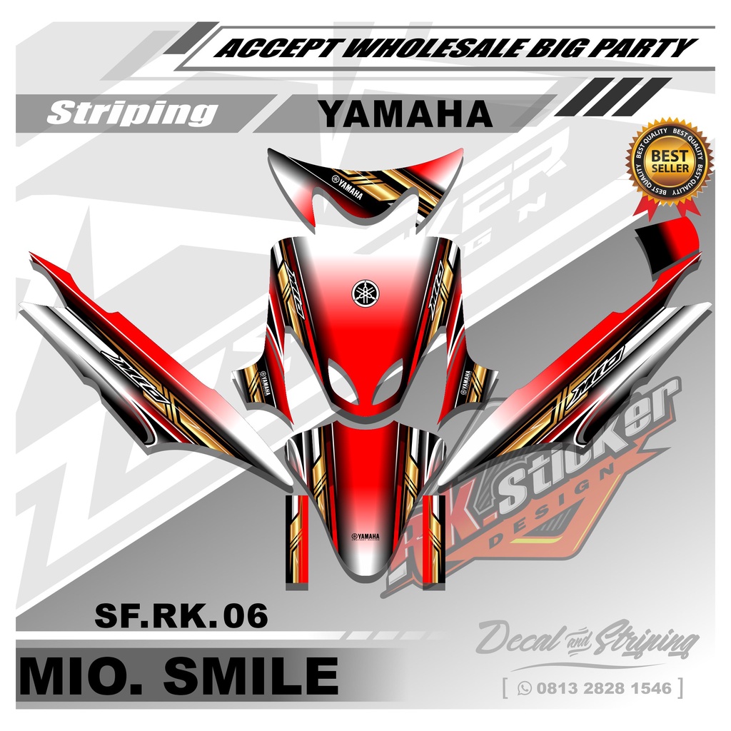 Sticker Decal Mio Smile - Sticker Decal Full Body Motor Mio Smile Motif Petronas. RK.06