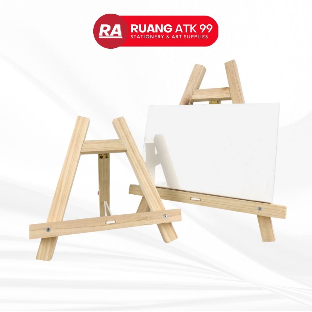 Mini Easel Stand Lukis Tripod Kayu Mini Wooden Easel Holder Kayu