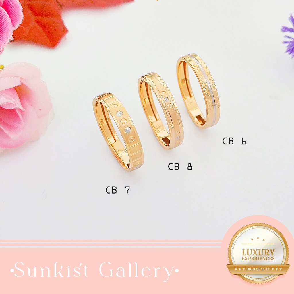 CINCIN WANITA EMAS ASLI KADAR 375% ATAU KADAR 8 KARAT DAN KADAR 300% ATAU KADAR 6 KARAT CINCIN EMAS 