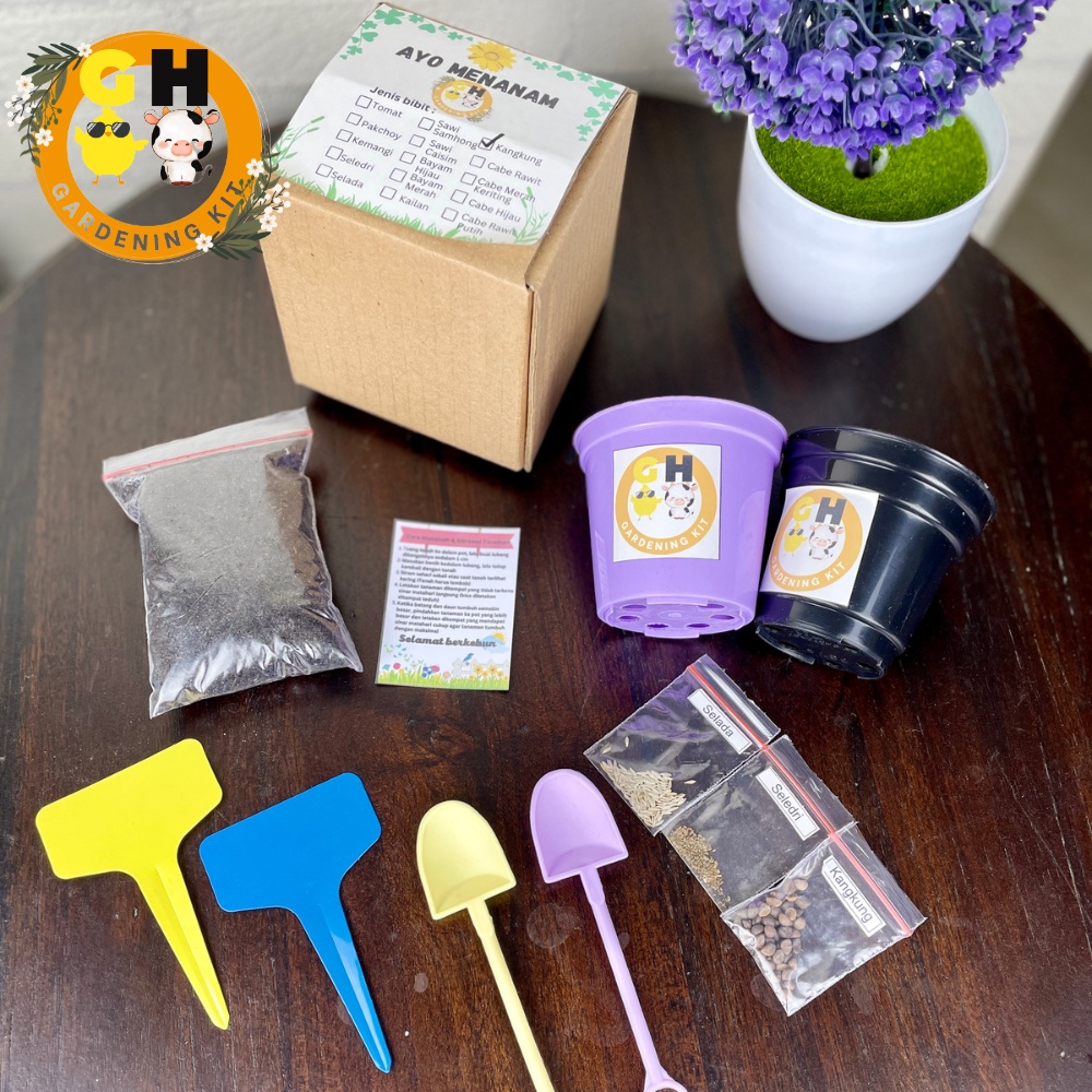 Mainan Edukasi Montessori DIY Berkebun Sayur Souvenir Grow Kit Gardening Menanam Sayur Buah Bunga Hampers Ulang Tahun