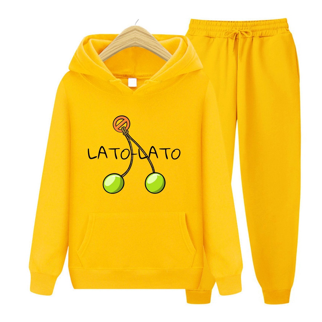 LATO LATO Sweater Hoodie Atasan Dan Setelan Anak Viral Kekinian Usia 4-12+Tahun Bisa Bayar Ditempat COD