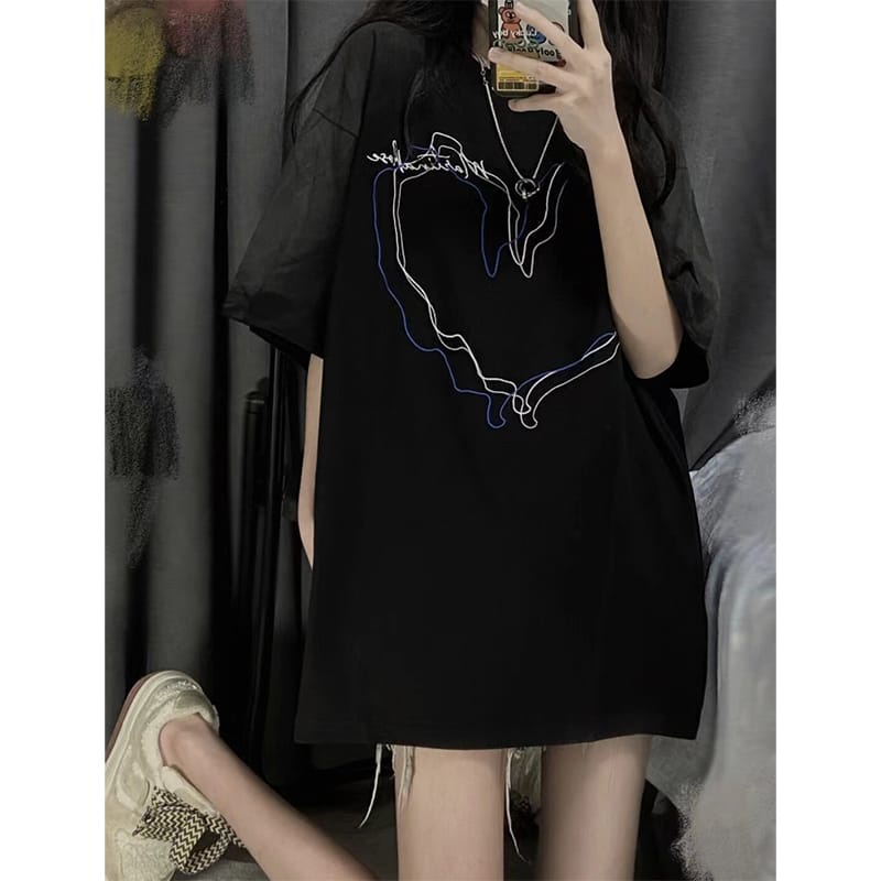 Kaos Oversize Korean Kekinian Love Make It