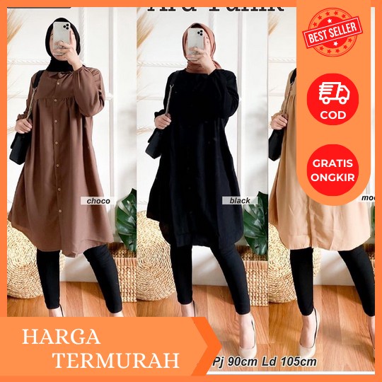 Natasya Tunik Atasan Terbaru Kekinian 2023 Baju Muslim Wanita Lebaran 2023 Atasan Tunik Wanita Kekin