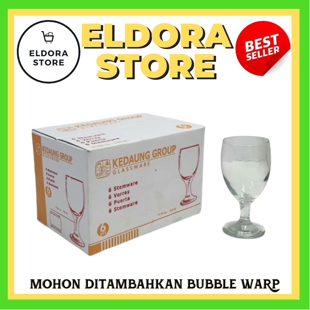 Gelas Kaki Kaca Kedaung Group GlassWare 6pcs Gelas STH-9 STS/6-1 WBP | Kaki Pendek