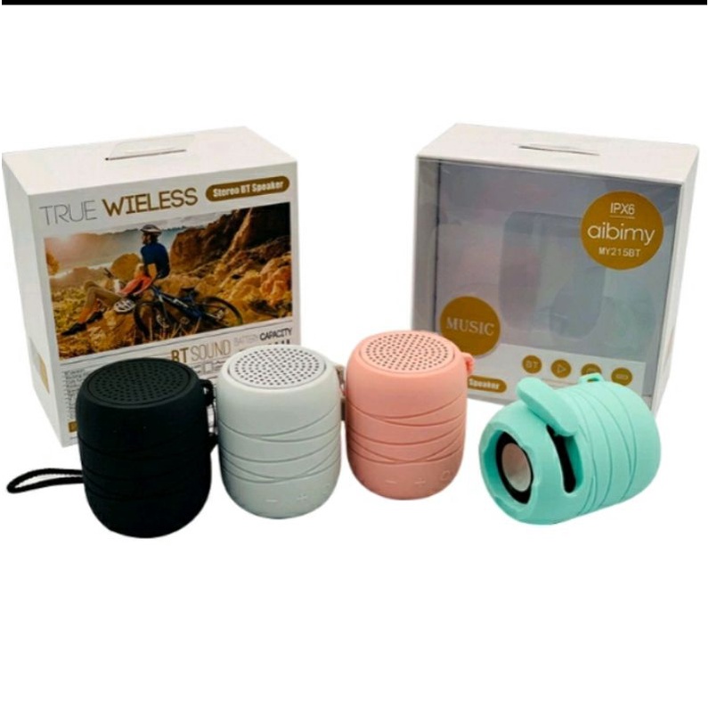 MINIGO NEW SPEAKER MY-215 BT Speaker Bluetooth Portable MY215 Wireless Speker Warna Macaron