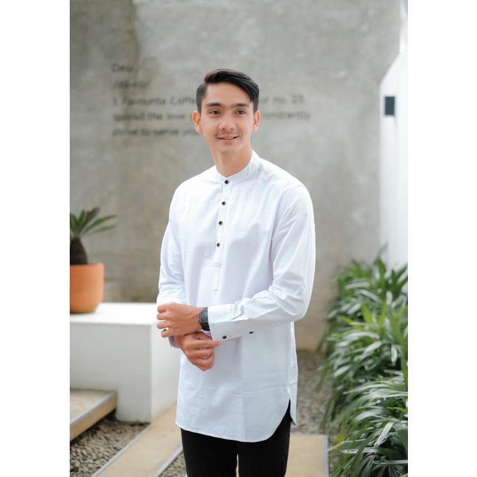 TERBARU SansClothingCo - Kemeja Koko Kurta Sultan Panjang Pria Putih /BAJU KOKO PRIA/BAJU KOKO DEWAS
