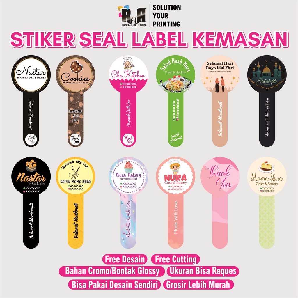 

Stiker seal segel toples makanan/ botol minuman