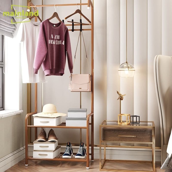 Stand Mainland Stand Hanger Baju Gantung Rak Pakaian Serbaguna Hsh102