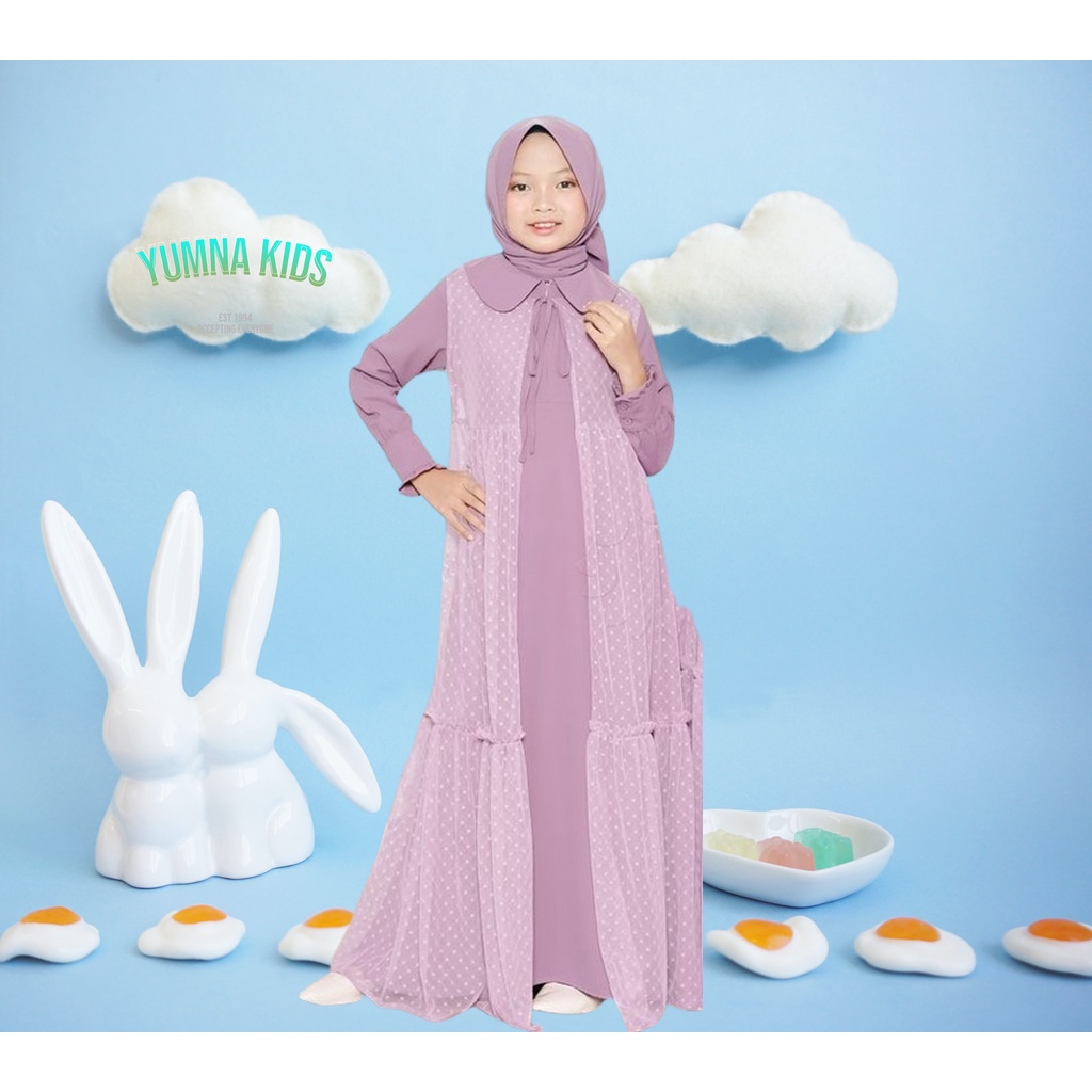 Baju Gamis Anak Tanggung Terbagus Kekinian 2023 Yumna Kids  Gamis Anak Lebaran 2023 Terbaru Perempuan Baju Muslim Anak Cewe Set Outer Umur 10 11 12 Tahun Pakaian Muslimah anak  Bajurancak Fashion Kisd Muslim