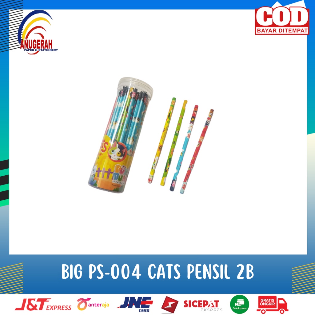 

BIG PS-004 CATS PENSIL 2B (PAK)