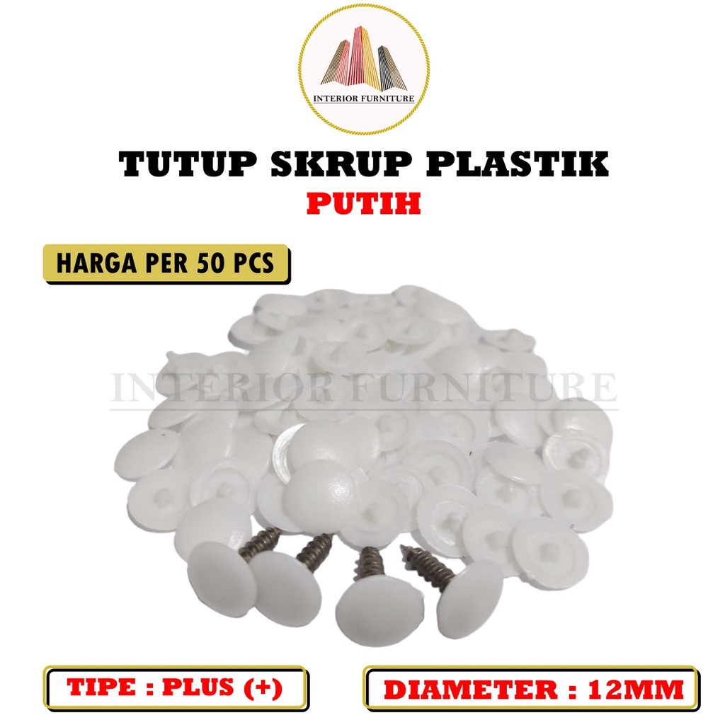 Penutup Sekrup Tutup Sekrup Skrup Plastik Dop Screw Cap Cover Plastik Sekrup Model Plus