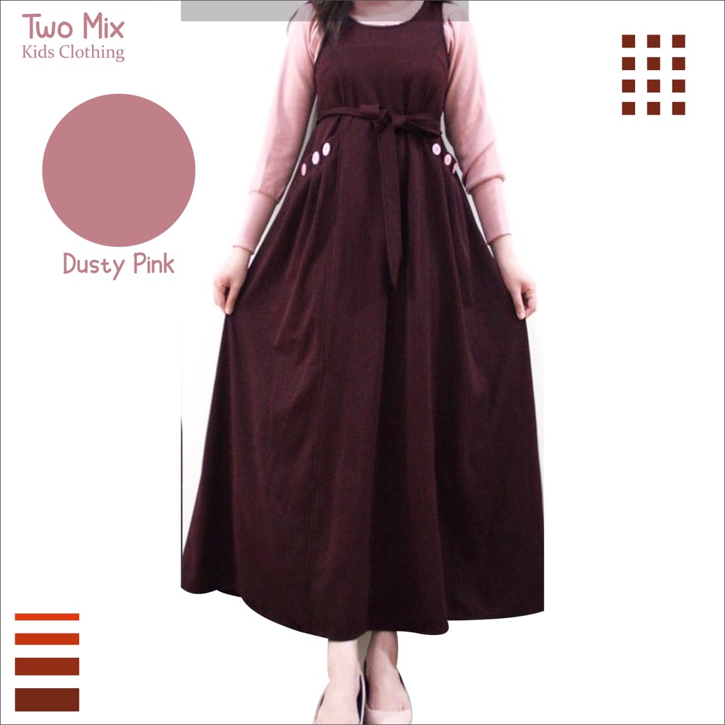 Two Mix - Raya Collection 2024 - Baju Gamis Anak Perempuan - Dress Anak Muslim Cewek M1808-4