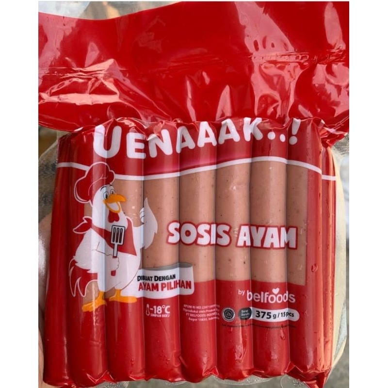 

Sosis Ayam Belfoods 345 Gr Frozen Food Murah | Makanan Beku | Olahan Daging Ayam | Siap Goreng