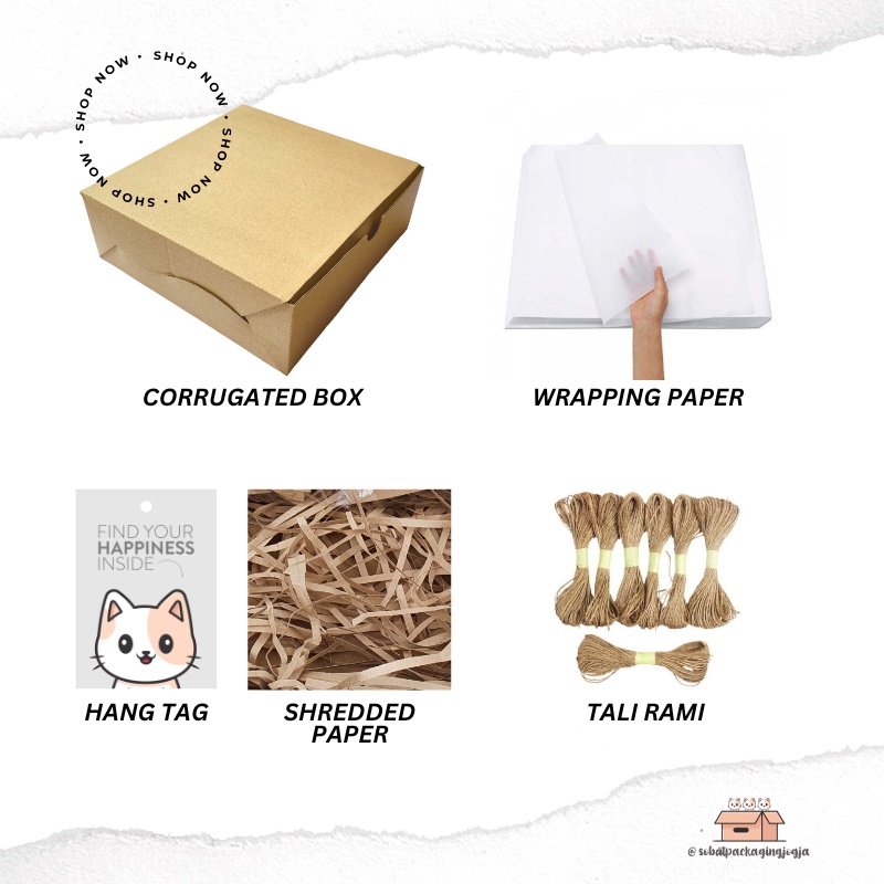 PAKET LENGKAP PACKAGING HAMPERS AESTHETIC / BOX KADO / BOX HAMPERS