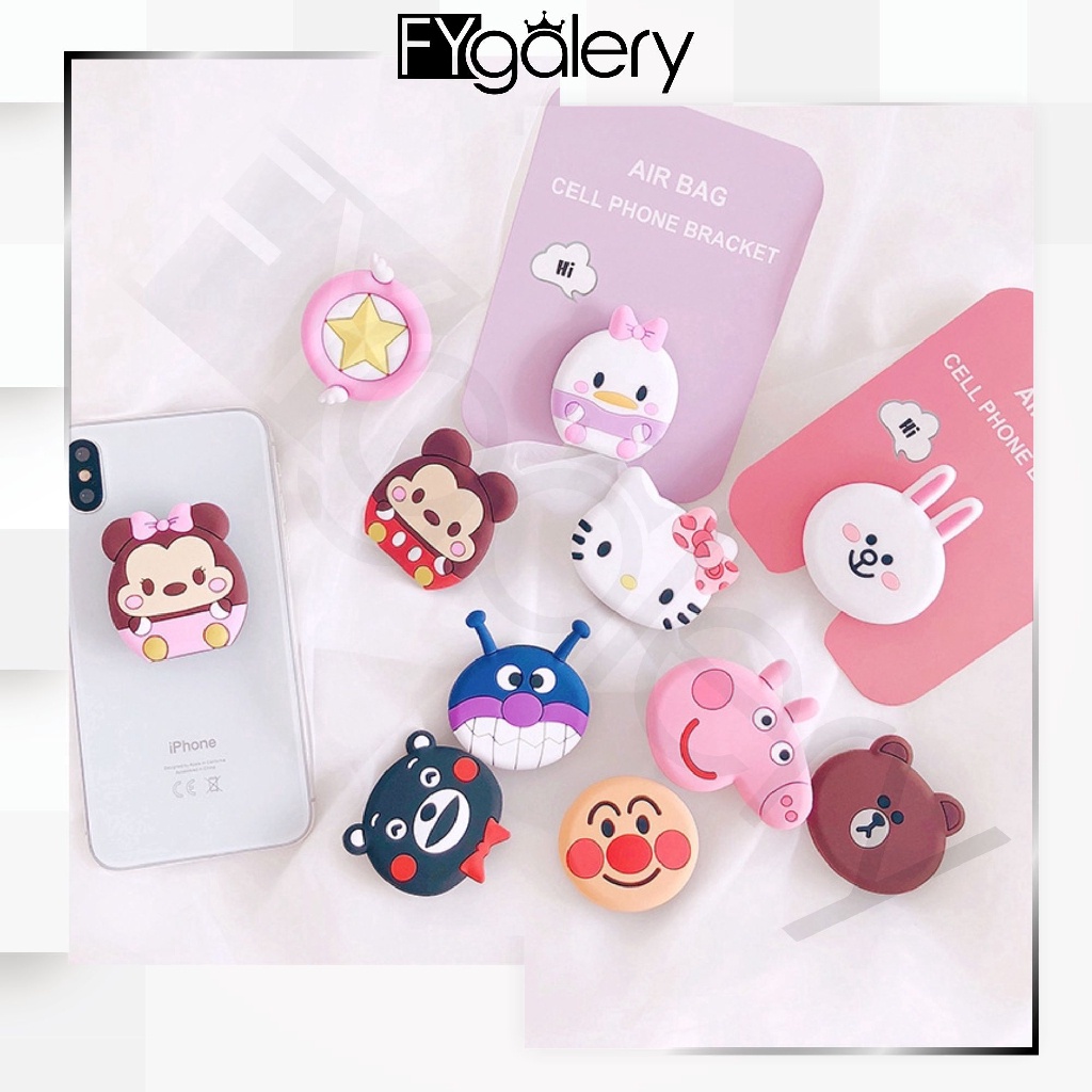 FYGALERY POP SOCKET KARAKTER CARTOON CUTE 3D POP SOCKET HP POP SOCKET MURAH  POP SOCKET IMPORT