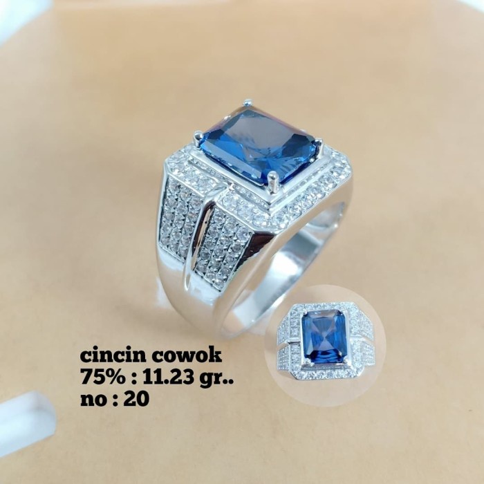 Cincin Pria Emas / Mas Putih 75% Berat 11.230 Gr No.20..